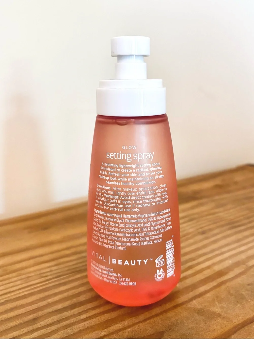 💥 NWOT Vital Beauty Glow Setting Spray - Rose Water Hyaluronic Acid